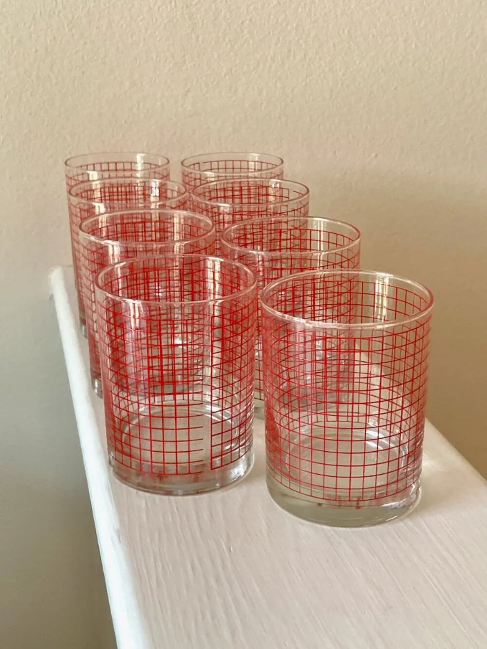 8 Vintage 1970s Stotter Bar Glasses Set of 8 in Box Double Old Fashioned 12 oz.